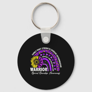 Porte-clés Guerrier Arc-en-ciel Violet Ribbon Opioïde Overdos