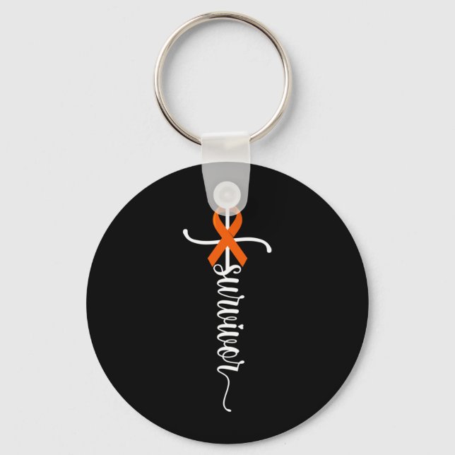 Porte-clés Guerrier de la Croix Chrétienne Survivant Orange L (Recto)
