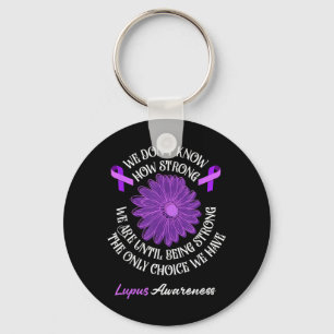 Porte-clés Guerrier du lupus Ruban Violet Combattant du lupus