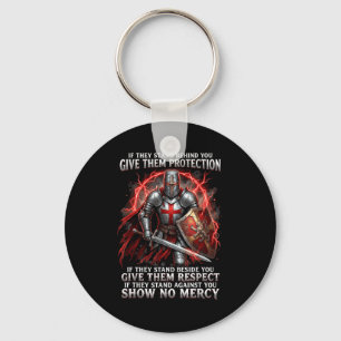 Porte-clés Guerrier templier Protection Respect