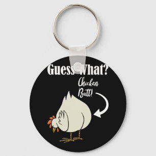 Porte-clés Guess What Chicken Butt! White Design