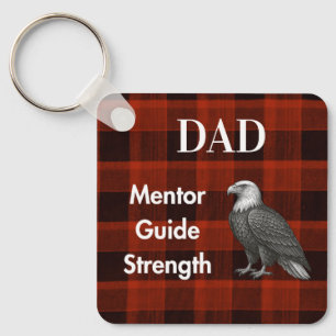 Porte-clés Guide du mentor pour papa Force et cœur Aigle à ca