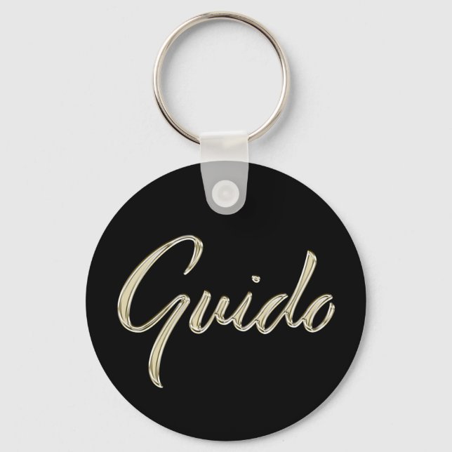 Porte-clés Guido Name whitegold Button (Recto)