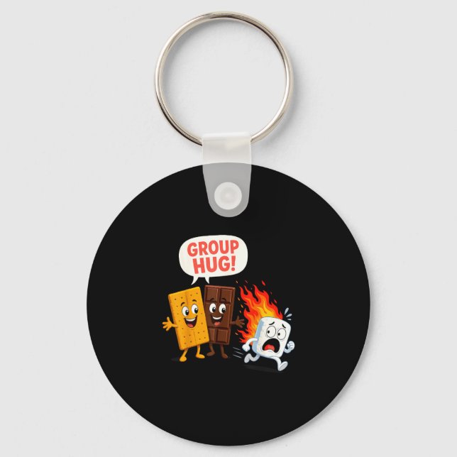 Porte-clés Guimauve drôle de s'mores  (Recto)