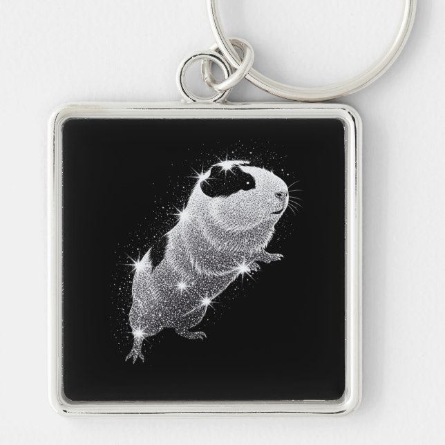 Porte-clés Guinea pig glittering keyring (Devant)