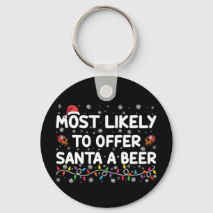 Porte-clés Guirlande de Noël pour offrir une bière au Père No