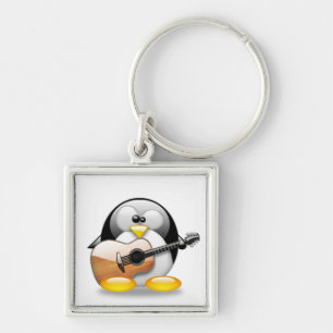 Porte-clés Guitare acoustique Tux (Linux Tux)