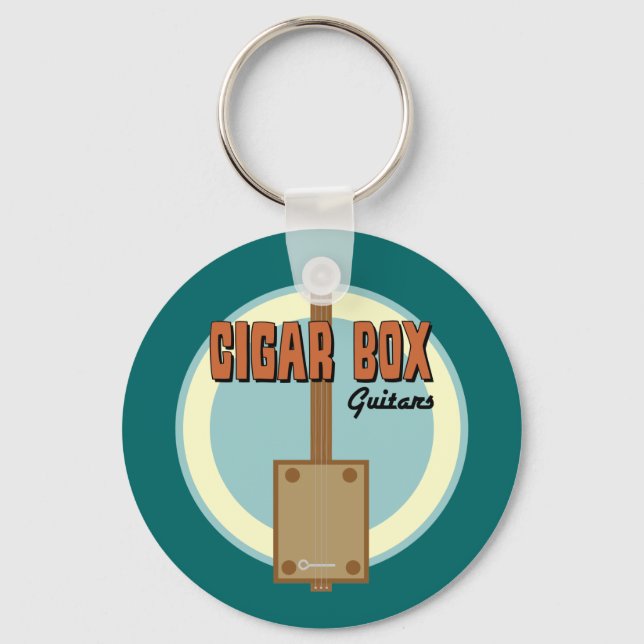 Porte-clés Guitare boîte à cigares (Recto)