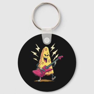 Porte-clés Guitare électrique Rocking dans un look fromage po