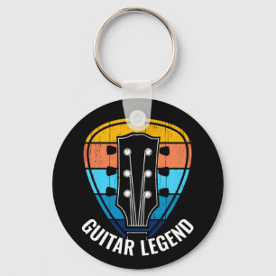Porte-clés Guitare 'Légende de la Guitare' en Vintage coup de