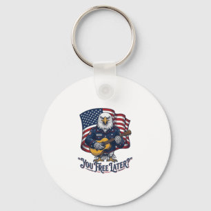 Porte-clés Guitare Vintage Eagle Patriotique