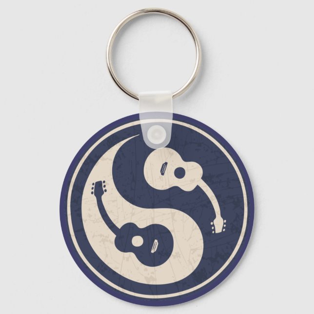 Porte-clés Guitare Yang -bleu (Recto)