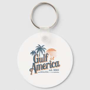 Porte-clés Gulf Of Us America Est 2025 Retro Vintage Beach
