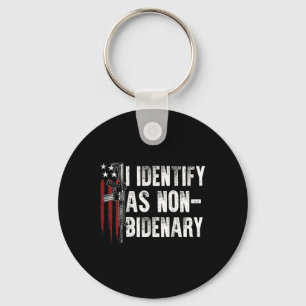 Porte-clés Gun American Flag I Identifie As Non-bidenary (on