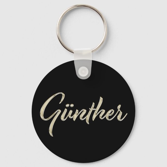 Porte-clés Günther Name whitegold Button (Recto)