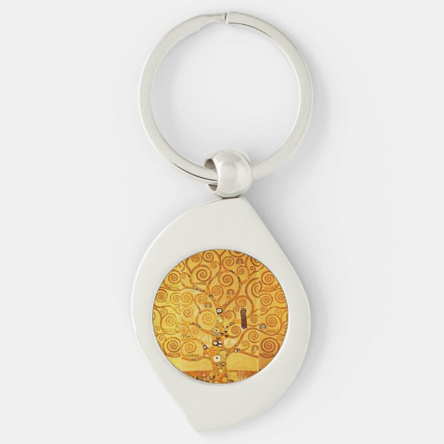 Porte-clés Gustav Klimt Arbre de Vie : Symboliste Art Nouveau (Devant)