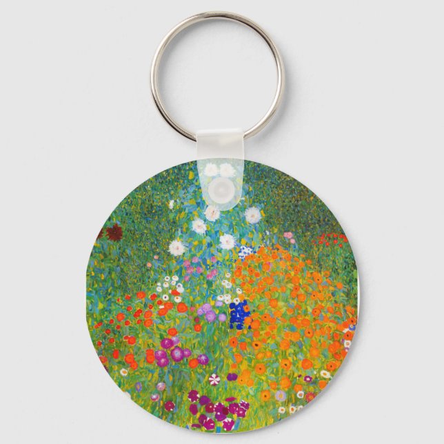 Porte-clés Gustav Klimt Bauerngarten Flower Garden Art (Recto)