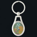 Porte-clés Gustav Klimt Fleur Jardin Cottage Nature<br><div class="desc">Un beau tableau de jardin - c'est un tableau classique de Gustav Klimt,  appelé Cottage Garden,  ou Bauergarten,  1907,  qui est un gros plan d'un jardin fleuri,  un tableau floral coloré.</div>