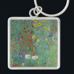 Porte-clés Gustav Klimt - Jardin de campagne avec tournesols<br><div class="desc">Jardin de campagne avec des tournesols / Jardin de ferme avec des tournesols - Gustav Klimt en 1905-1906</div>