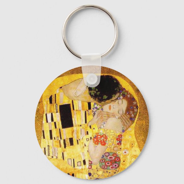 Porte-clés Gustav Klimt La Peinture Classique Du Kiss (Recto)