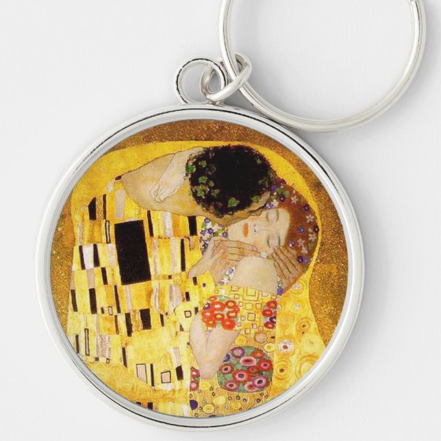 Porte-clés Gustav Klimt La Peinture Classique Du Kiss (Devant)