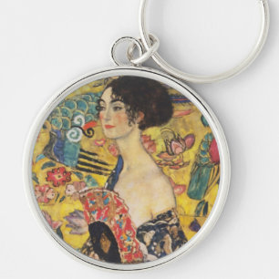 Porte-clés Gustav Klimt Lady With Fan Art Nouveau Painting