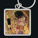 Porte-clés Gustav Klimt : Le baiser (détail)<br><div class="desc">Un beau porte - clé classique comportant un couple romantique partageant un baiser, peint par le peintre symboliste autrichien Gustav Klimt.</div>