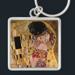 Porte-clés Gustav Klimt : Le baiser (détail)<br><div class="desc">Un beau porte - clé classique comportant un couple romantique partageant un baiser,  peint par le peintre symboliste autrichien Gustav Klimt.</div>