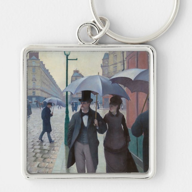 Porte-clés Gustave Caillebotte - Rue de Paris ; Temps de plui (Devant)