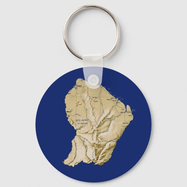 Porte-clés Guyane Map Keychain (Recto)
