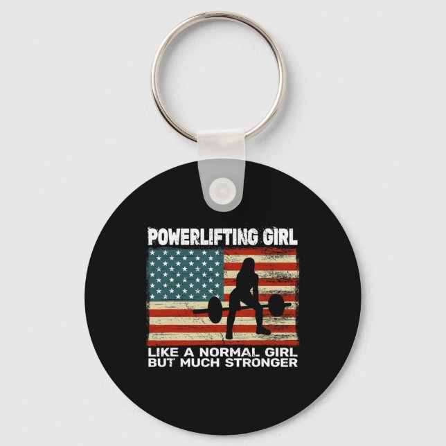 Porte-clés Gym De L'Usa Powerlifter Poids Pour (Recto)