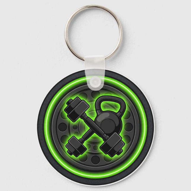 Porte-clés Gym Fitness Dumbbell Strength Keychain (Recto)