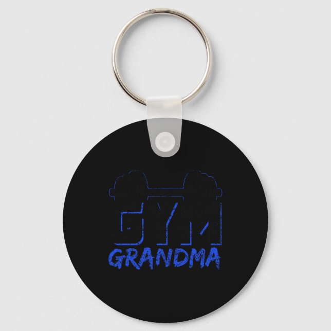 Porte-clés Gym Grandma Weightlifting Training Fitness Workout (Recto)