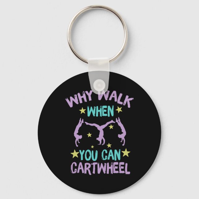 Porte-clés Gymnastique de roue libre cool pour filles  (Recto)