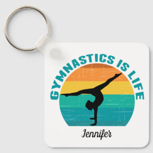 Porte-clés Gymnastique est la vie belle Sunset Gymnaste Custo