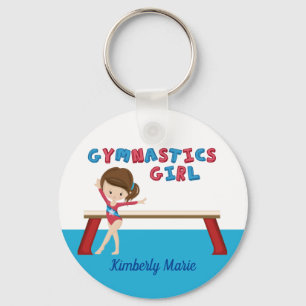 Porte-clés Gymnastique fille mignonne perche de gymnaste pers