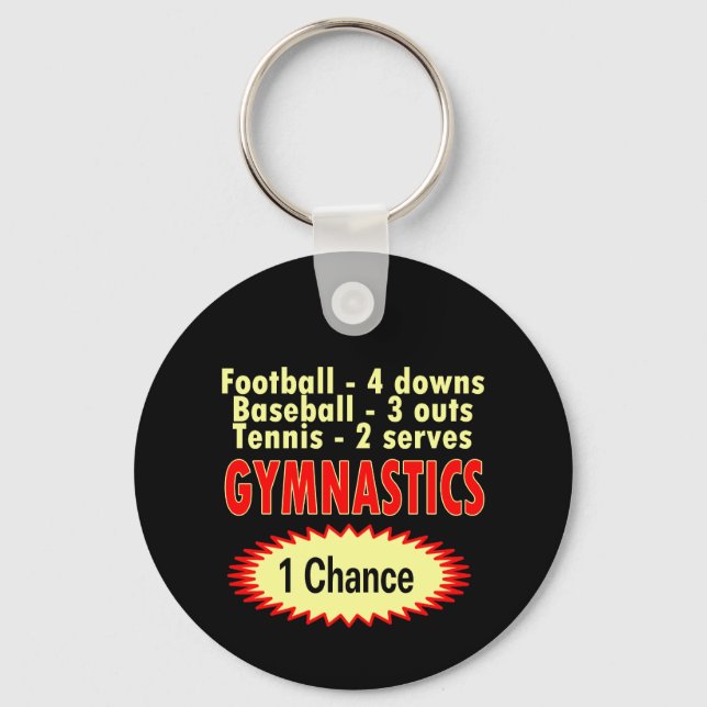 Porte-clés Gymnastique Une chance 1 côté (Recto)