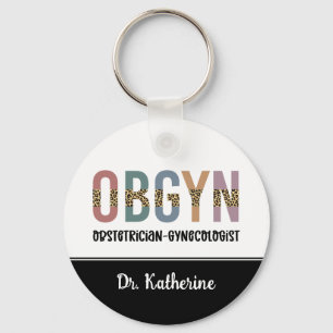 Porte-clés Gynécologue obstétricien OBGYN personnalisé