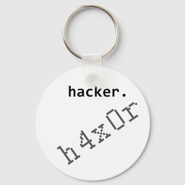 Porte-clés Hacker h4x0r (Recto)