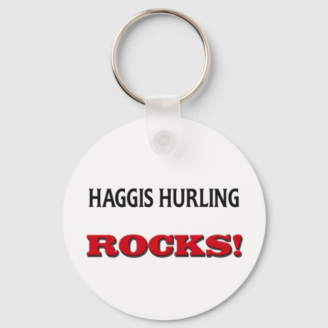 Porte-clés Haggis Hurling Rocks (Recto)