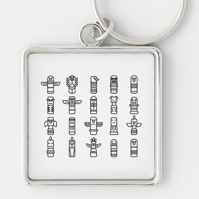 Porte-clés Haida Animals Native Indians Haida Indigenous (Devant)