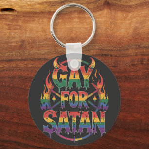 Porte-clés Hail Gay Satan Rainbow Baphomet Devil Goat LGBTQ
