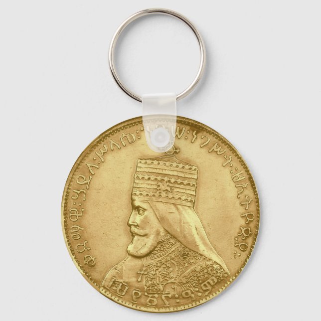 Porte-clés Haile Selassie Jah Rastafari Reggae Rasta Roots  (Recto)