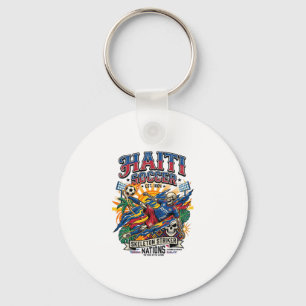 Porte-clés Haïti Footballeur Squelette Buteur Nations Style d