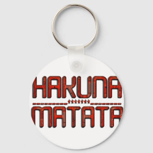 Porte-clés Hakuna Matata en rouge avec étoiles Techno