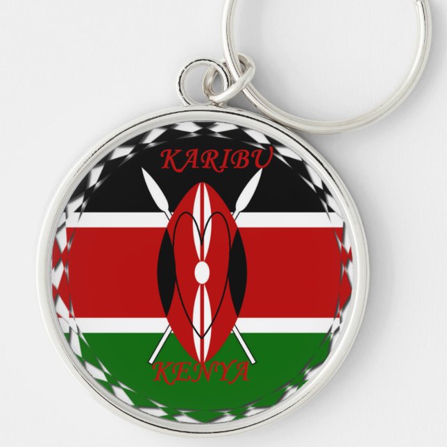 Porte-clés Hakuna matata Karaibu Kenya (Devant)