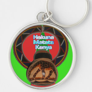 Porte-clés Hakuna Matata Kenya Impression d'art