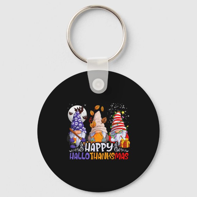 Porte-clés Hallothanksmas Gnomes Halloween Thanksgiving Chris (Recto)