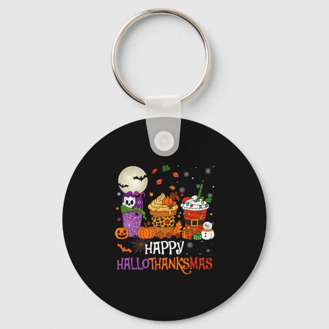 Porte-clés Hallothanksmas Halloween Thanksgiving Christmas Co (Recto)