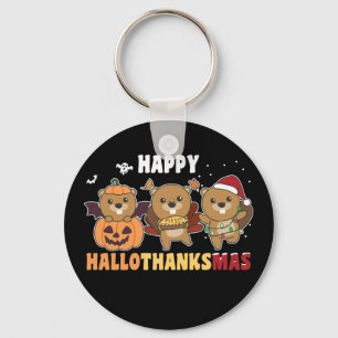 Porte-clés Hallothanksmas Happy Beaver Christmas Beaver Keych